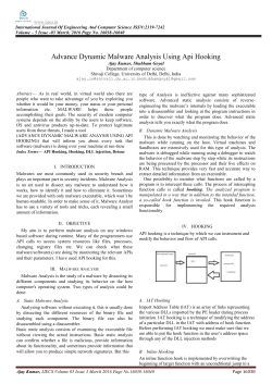 Advance Dynamic Malware Analysis Using Api Hooking