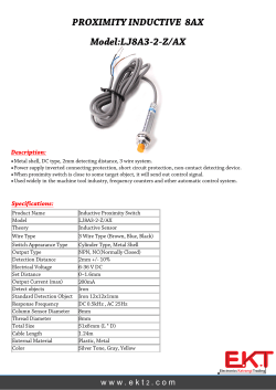 PROXIMITY INDUCTIVE 8AX Model:LJ8A3-2-Z/AX