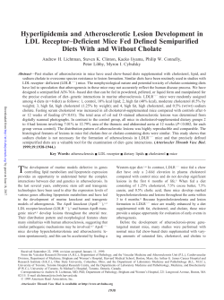 Hyperlipidemia and Atherosclerotic Lesion Development in LDL