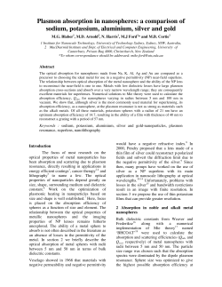 Plasmon absorption in nanospheres: a comparison