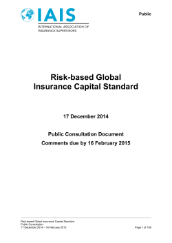 Risk-based Global Insurance Capital Standard