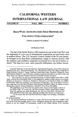 Anticipatory Self-Defense or Unlawful Unilateralism?