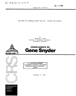 The Crude Oil Windfall Profit Tax Act