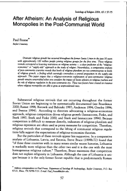 After Atheism - Baylor Institute for Studies of Religion