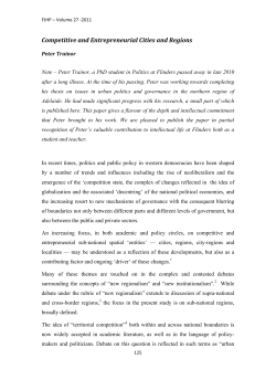 Competitive and Entrepreneurial Cities and Regions