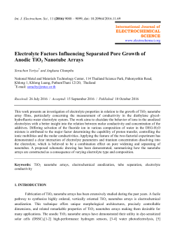 Electrolyte Factors Influencing Separated Pore Growth of Anodic