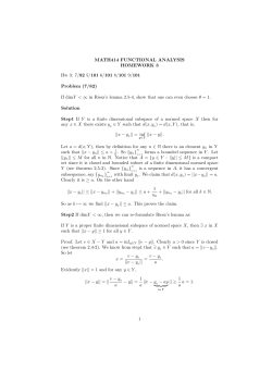 MATH414 FUNCTIONAL ANALYSIS HOMEWORK 3 Hw 3: 7/82 5