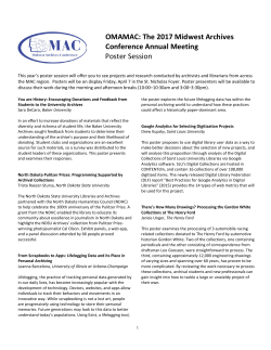 Poster Session - Midwest Archives Conference