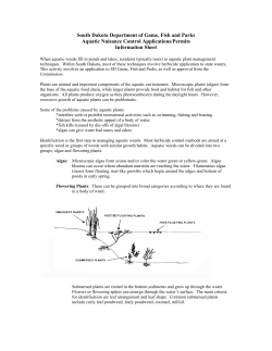 Aquatic Nuisance Control Applications and Permits Information Sheet