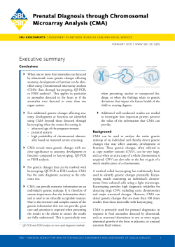 Prenatal Diagnosis through Chromosomal Microarray