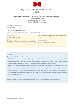 No1: (Bio-EdExcel) Outdoor air pollution, acid rain and the pH scale