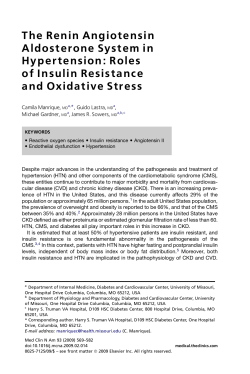 The Renin Angiotensin Aldosterone System in - e