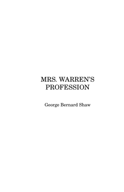 mrs. warren`s profession