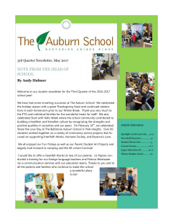 The Auburn School Silver Spring Campus 3rd Quarter Newsletter