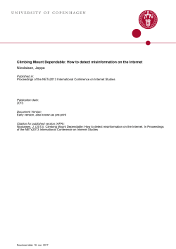 climbing mount dependable: how to detect misinformation on the