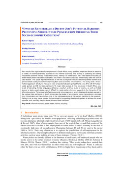 " I would rather have a decent job": Potential barriers preventing