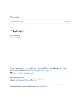 Polydactylism - Fisher Digital Publications