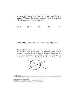- A circle and two distinct lines are drawn on a sheet of paper. What