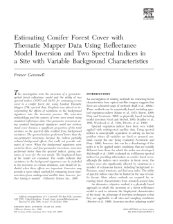 Estimating Conifer Forest Cover with Thematic Mapper Data Using