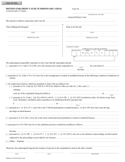DC-420 Motion for Show Cause Summons or Capias (GDC)