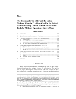 The Commander-in-Chief and the United Nations