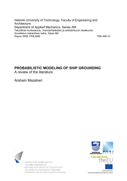 PROBABILISTIC MODELING OF SHIP GROUNDING A