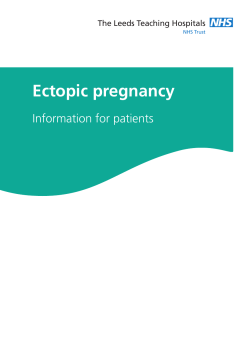 Ectopic Pregnancy- Patient Information Leaflet