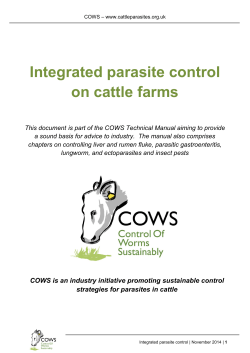 COWS Integrated parasite control on cattle farms