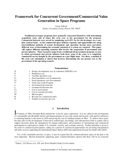 Framework for Concurrent Government/Commercial Value