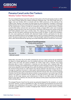 Panama Canal Locks Out Tankers
