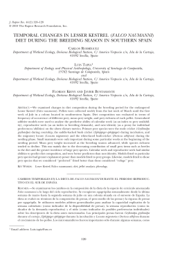 temporal changes in lesser kestrel (falco naumanni)