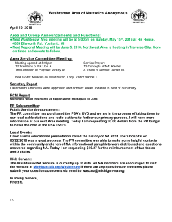 Area Minutes April 2016