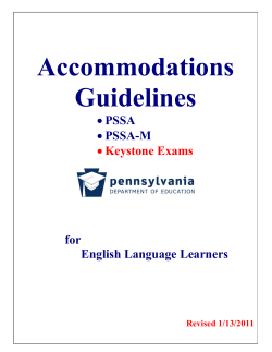 (ELLs) Accommodations