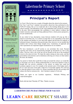 Newsletter 20-05-16 - Labertouche Primary School