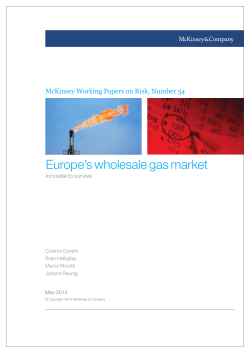 Europe`s wholesale gas market