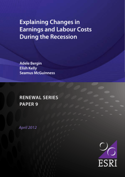 Explaining Changes in Earnings and Labour Costs During the