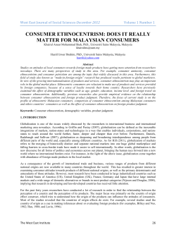 consumer ethnocentrism: does it really matter