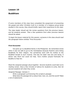 Lesson 10 Buddhism - Shepherds Global Classroom