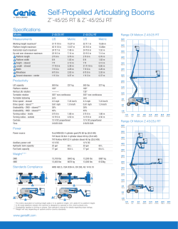 Self-Propelled Articulating Booms