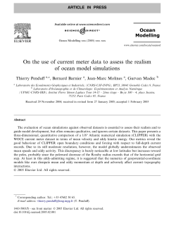 On the use of current meter data to assess the realism of
