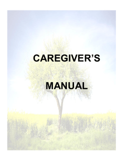 Caregiver`s Manual - Dementia - Vancouver Island Health Authority