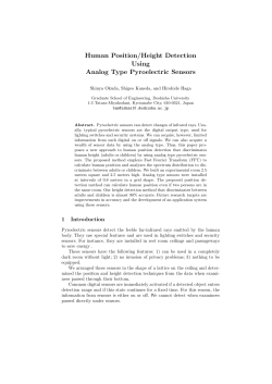 Human Position/Height Detection Using Analog Type Pyroelectric