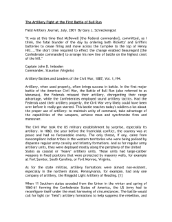 The Artillery Battle At The First Battle Of Bull Run