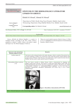 article in PDF - Our Dermatology Online journal