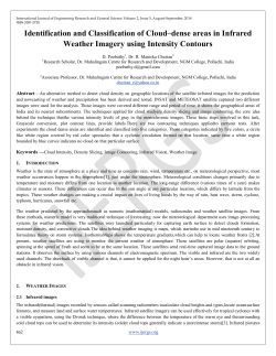 Identification and Classification of Cloud&ndash;dense areas in Infrared