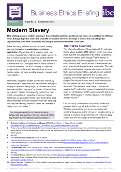 Modern Slavery - Institute of Business Ethics