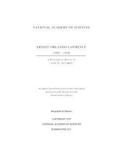 Ernest O. Lawrence - National Academy of Sciences