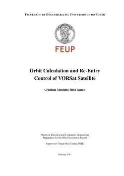 Orbit Calculation and Re-Entry Control of VORSat Satellite