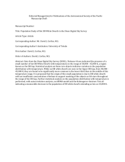 Population Study of Hot DB White Dwarfs in the DB Gap Submission