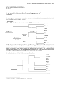 On the internal classification of Indo